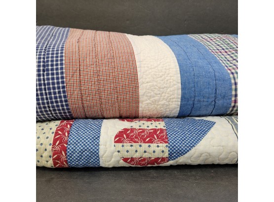 Patriotic And Stripped Patchwork Quilts