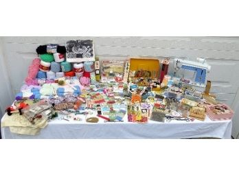 Massive Estate Lot Of Sewing Accessories Including Singer Sewing Machine & So Much More!