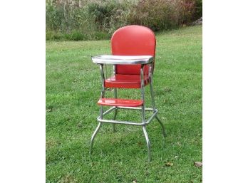 Vintage Cosco Mid-Century Red High Chair