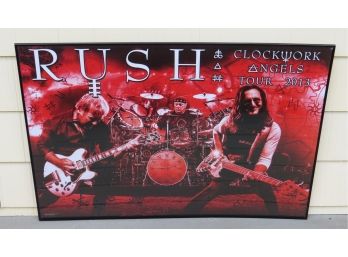 Hard Rock Band Rush Clockwork Angels Concert Poster Framed - Bright, Colorful, Neal Peart Now Gone
