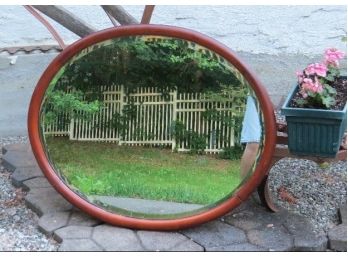 Beveled Oval Hall Mirror Or Dresser Mirror Original Wafer Framing
