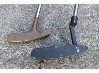 Pair Of Vintage Golf Putters - Acushnet Bronze Bullseye And Tour Select