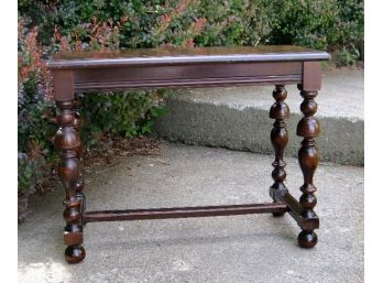 Vintage Walnut Inverted Beehive Legs Piano Bench Or Side Accent Table, Works For Either