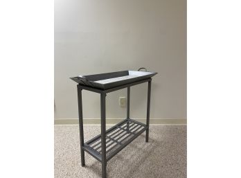 Tile Top And Metal Frame Console Convertible Serving Table