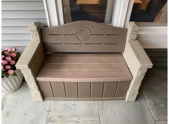 Plastic Outdoor Storage Bench Seat
