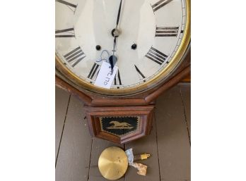 Vintage E.N. Welch Wall Clock With Horse Motif
