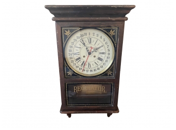 14-day Gong Wound New England Clock Co. Regulator Clock