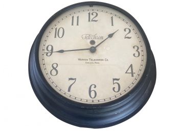Telethon Industrial Clock By Warren Telechron Co. Ashland MA