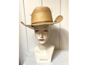 Ladies Straw Cowby Hat, 'STAR LINE', Laredo, Texas,