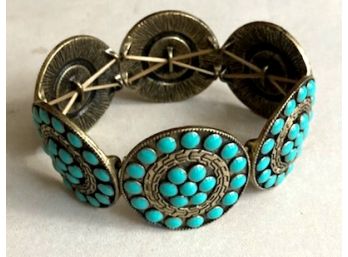 WWicked Cool Southwestern Style Expandable Cuff, Turquoise Colors