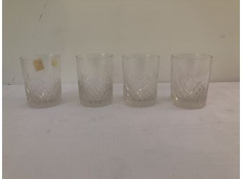 4 Waterford Crystal Rocks Glasses