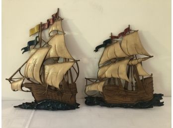 Pair Of Sexton Ship Plaques