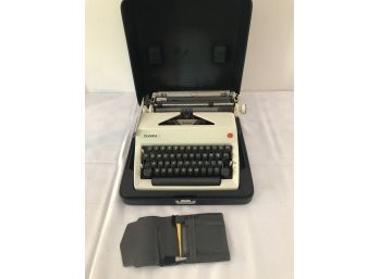 White Olympia Typewriter