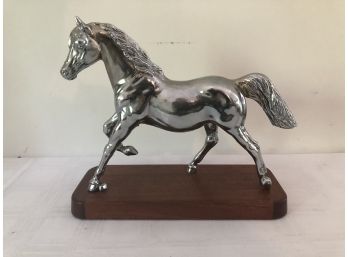 Chrome Horse Statue