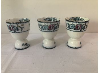 3 Egg Cups Burleigh Ware Stratford