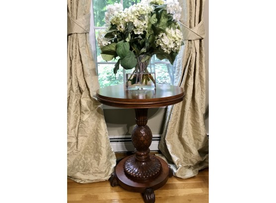 ETHAN ALLEN Wooden Pineapple  Accent Table