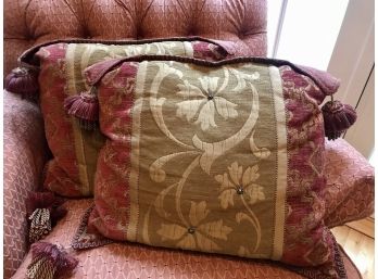 Pair Of Custom Made Accent Pillows