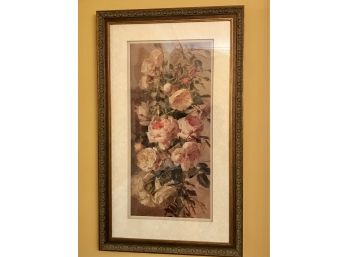 ETHAN ALLEN Rose Custom Framed Artwork #1 Retail $269