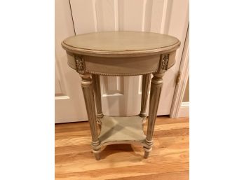 ETHAN ALLEN Oval Chair Side With Distressed Look