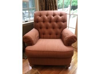 Salmon Colored ETHAN ALLEN Tufted Shaw Chair Retail $1,650