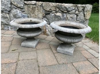 Pair Of  Nice Size Urn Style Planter Pots