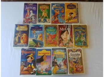 Masterpiece Collection Disney Movie VHS Clamshell Cases 13 Tape LOT