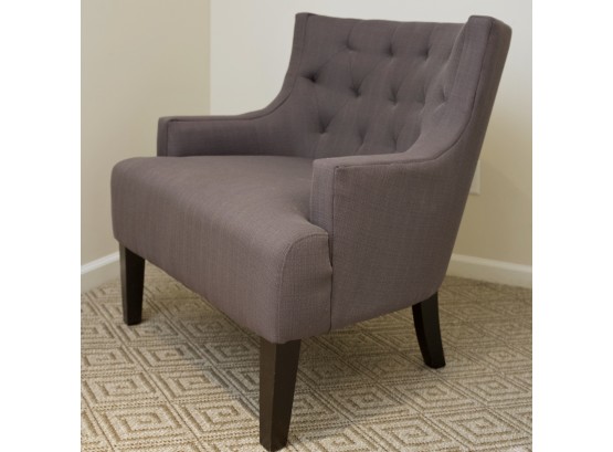 Tufted Gray Side Chair  A