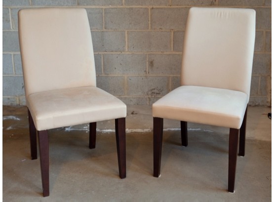 Two Tan Side Chairs  B