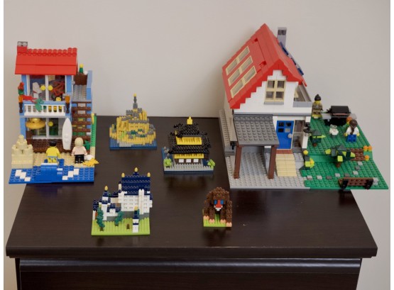Six Small LEGO Buildings  A