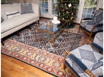 Stunning Colorful Hand Knotted Wool Rug A