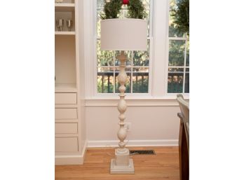 Tall Off White Floor Lamp  A