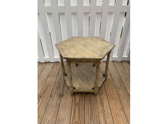Wooden Stained End Table 25'' X 23''