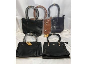 Lot Of 5 Jolene Couture Hand Bags / Purse NEW
