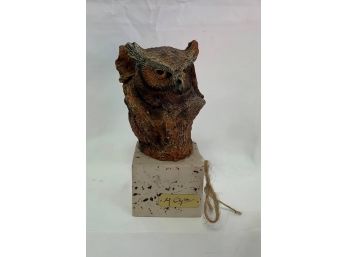 Spoontiques Owl Statue On Pedestal