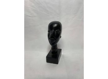 Small West Indies Mahogany Inc  Hand Carved Busts Statue 6''