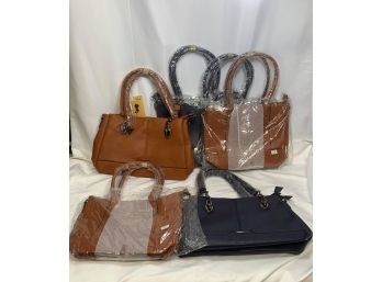Lot Of 6 Jolene Couture Hand Bags / Purse NEW