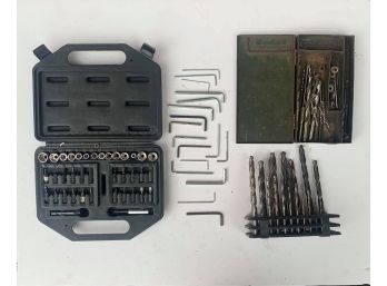 Mixed Lot Od Sockets , Drill Bit's & Allen Wrenches