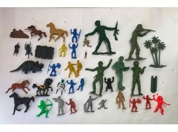 Lot Of Mixed Action Figures , Soldiers And More