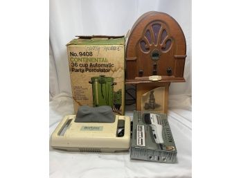 Mixed Lot Of Vintage Items - Radio , Hair Dryer And More