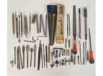 Mixed Lot Of Drill Bits , File's And More