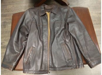 Men's Leather Jacket By Sonoma, XXL
