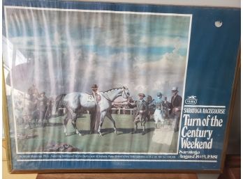 Framed Poster 'Turn Of The Century Weekend' Saratoga Raceway