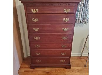 Solid Cherry Chest Of Seven Drawers Made By Cresent Manf Co, Gallatin, Tennessee