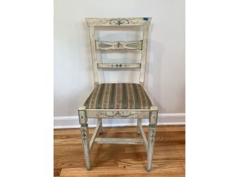472, French Hand Painted Chair With Victorian Style Upholstery