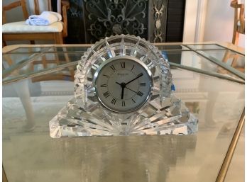 511, Waterford Crystal Clock With Silver Detailing