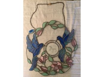 484, Stained Glass Wall Hanging With Doves