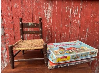 Large Lot Of Vintage Children's Games And Play Items