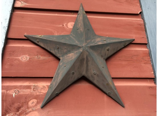 Beautifully Weathered Large Rustic Riveted Barn Star 20