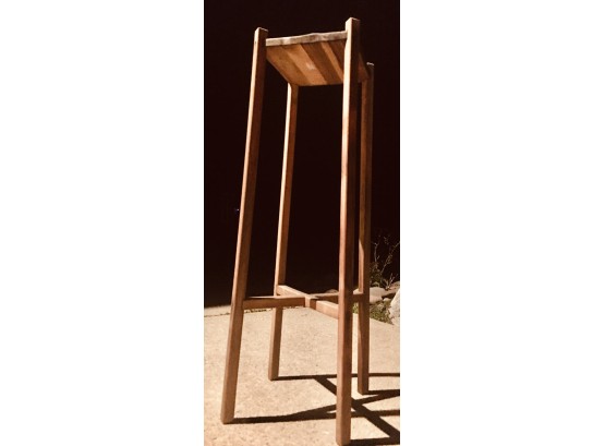 Tall Wooden Plant Stand .
