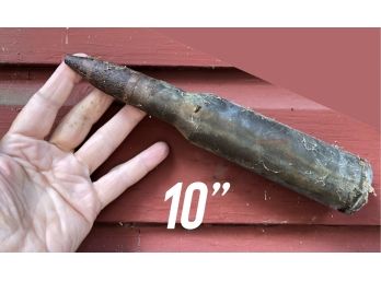 Barn Find ~ Antique Large Caliber Bullet Casing Decor